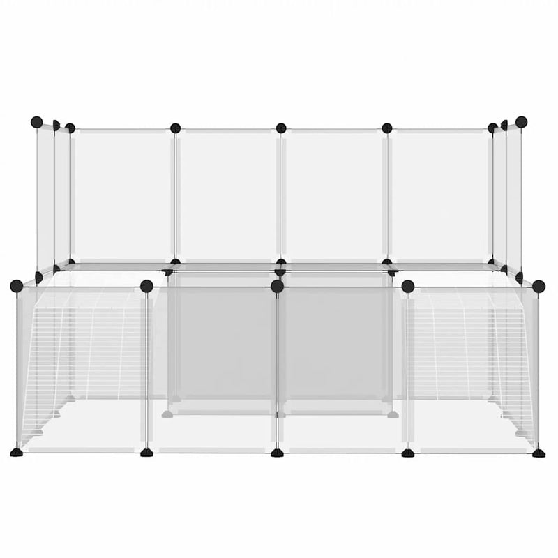 Afbeelding laden in galerijviewer, Vidaxl dierenhok klein 143x107x93 cm polypropeen en staal transparant
