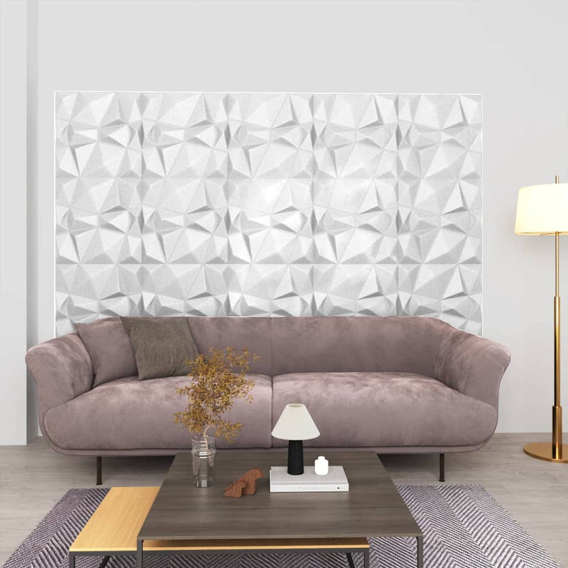 Afbeelding laden in galerijviewer, Vidaxl 24 st wandpanelen 3d 6 m² 50x50 cm diamantwit
