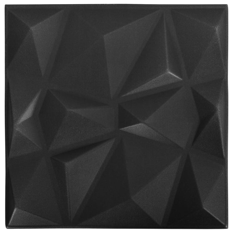 Afbeelding laden in galerijviewer, VidaXL 48 st Wandpanelen 3D 12 m² 50x50 cm diamantzwart
