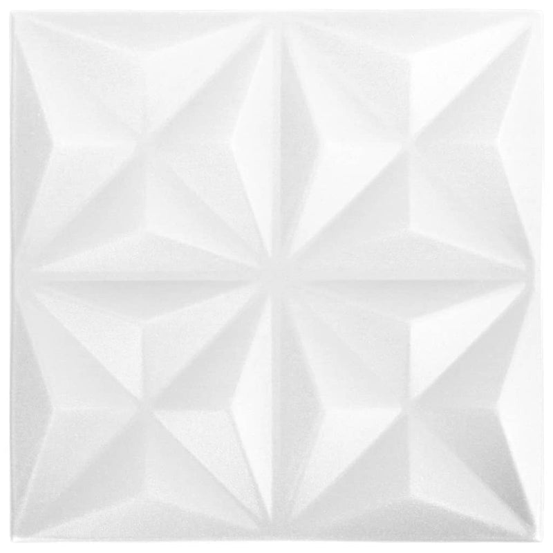 Afbeelding laden in galerijviewer, Vidaxl 12 st wandpanelen 3d origami 3 m² 50x50 cm wit
