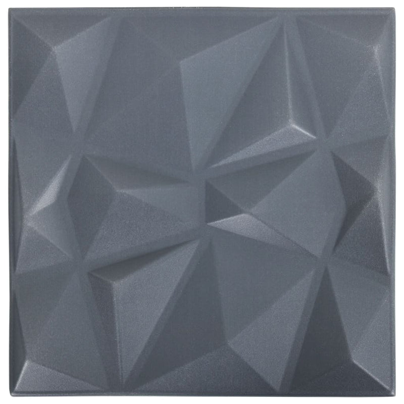 Afbeelding laden in galerijviewer, Vidaxl 12 st wandpanelen 3d diamant 3 m² 50x50 cm grijs
