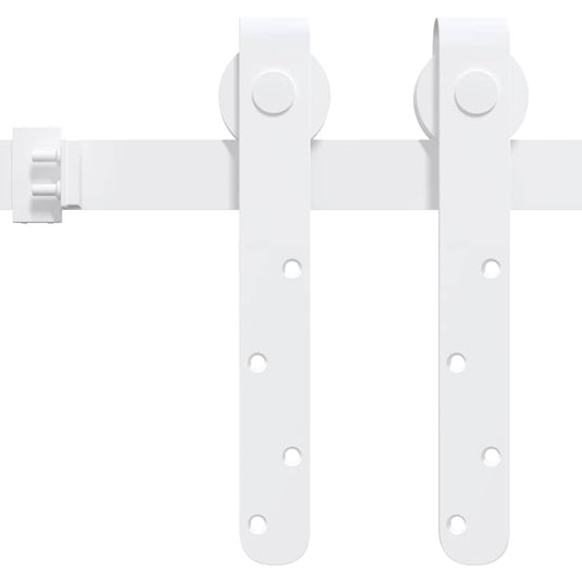Vidaxl ophangset voor minischuifdeur 200 cm koolstofstaal wit