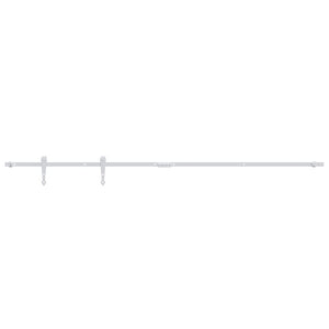 Vidaxl ophangset voor minischuifdeur 183 cm koolstofstaal wit
