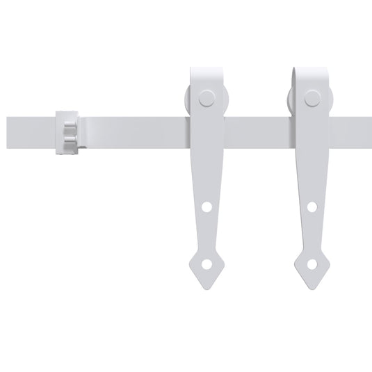 Vidaxl ophangset voor minischuifdeur 152 cm koolstofstaal wit
