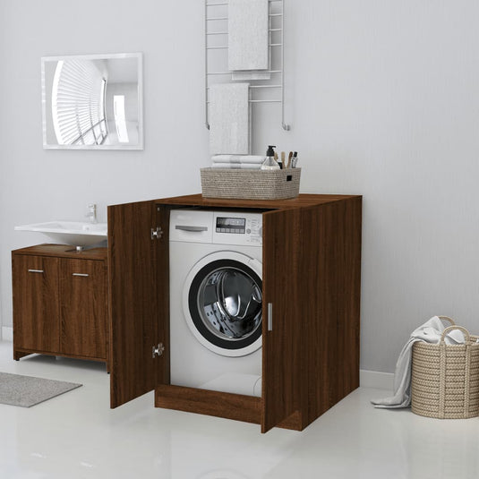 VidaXL Wasmachinekast 71x71,5x91,5 cm bruin eikenkleur