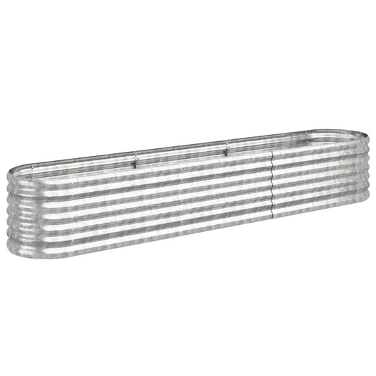 Vidaxl plantenbak 224x40x36 cm gegalvaniseerd staal zilverkleurig