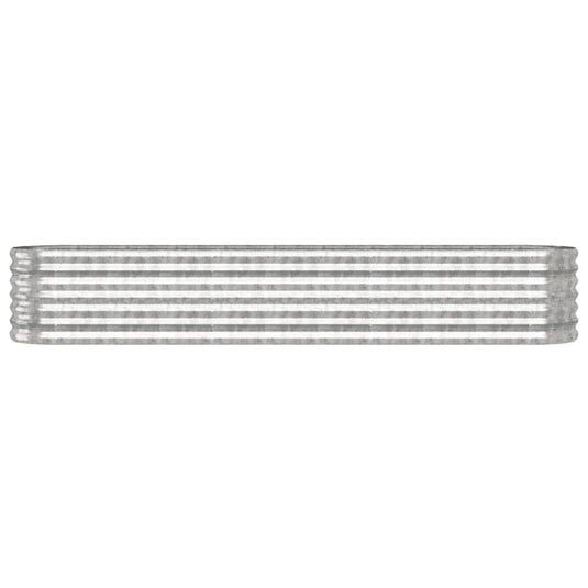 Vidaxl plantenbak 224x40x36 cm gegalvaniseerd staal zilverkleurig