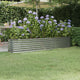 Vidaxl plantenbak 224x40x36 cm gegalvaniseerd staal zilverkleurig