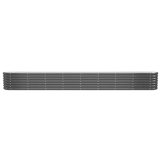 Vidaxl plantenbak 332x40x36 cm gegalvaniseerd staal antracietkleurig