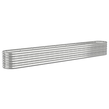 Vidaxl plantenbak 332x40x36 cm gegalvaniseerd staal zilverkleurig