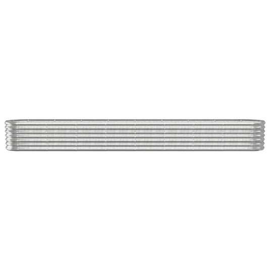 Vidaxl plantenbak 332x40x36 cm gegalvaniseerd staal zilverkleurig
