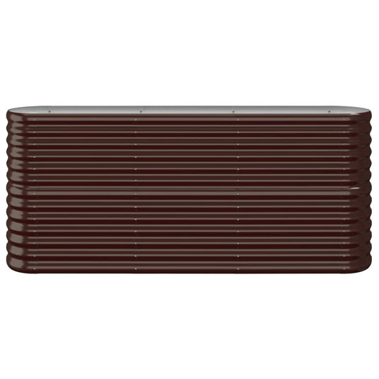 Vidaxl plantenbak 152x40x68 cm gegalvaniseerd staal bruin