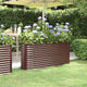 Vidaxl plantenbak 152x40x68 cm gegalvaniseerd staal bruin