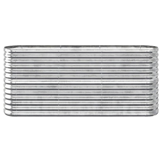Vidaxl plantenbak 152x40x68 cm gegalvaniseerd staal zilverkleurig