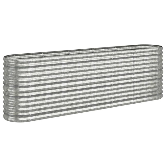 Vidaxl plantenbak 224x40x68 cm gegalvaniseerd staal zilverkleurig