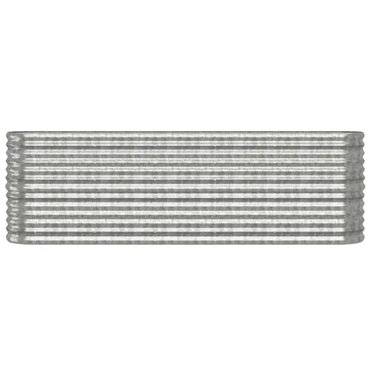 Vidaxl plantenbak 224x40x68 cm gegalvaniseerd staal zilverkleurig