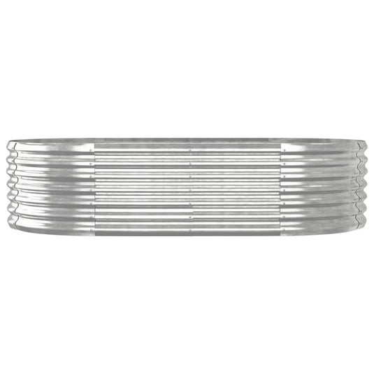 Vidaxl plantenbak 152x80x36 cm gegalvaniseerd staal zilverkleurig