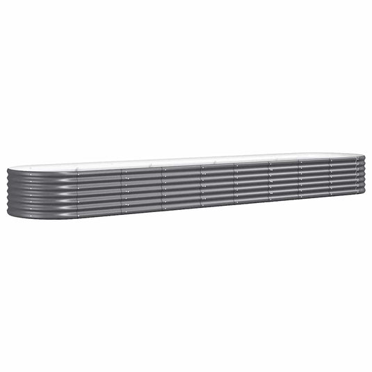 Vidaxl plantenbak 368x80x36 cm gegalvaniseerd staal antracietkleurig