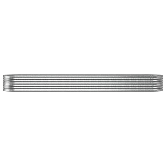 Vidaxl plantenbak 368x80x36 cm gegalvaniseerd staal zilverkleurig