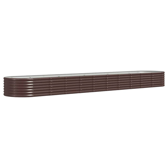 Vidaxl plantenbak 440x80x36 cm gegalvaniseerd staal bruin