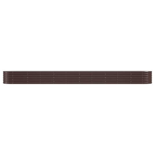 Vidaxl plantenbak 440x80x36 cm gegalvaniseerd staal bruin