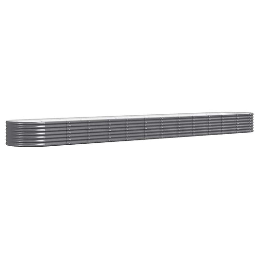 Vidaxl plantenbak 512x80x36 cm gegalvaniseerd staal antracietkleurig