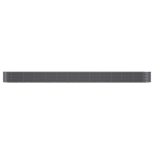 Vidaxl plantenbak 512x80x36 cm gegalvaniseerd staal antracietkleurig