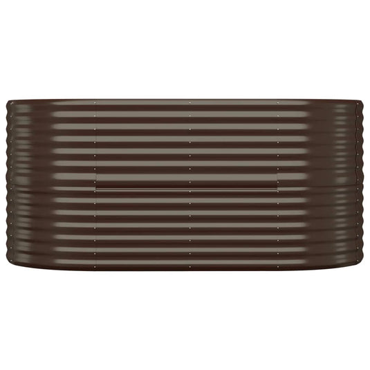 Vidaxl plantenbak 152x80x68 cm gegalvaniseerd staal bruin
