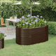 Vidaxl plantenbak 152x80x68 cm gegalvaniseerd staal bruin
