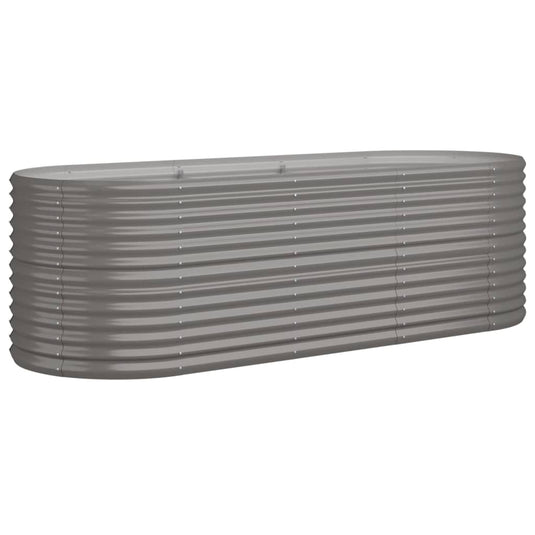 Vidaxl plantenbak 224x80x68 cm gegalvaniseerd staal grijs