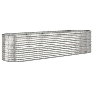 Vidaxl plantenbak 296x80x68 cm gegalvaniseerd staal zilverkleurig