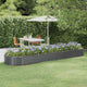 Vidaxl plantenbak 396x100x36 cm gegalvaniseerd staal antracietkleurig