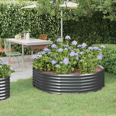 Vidaxl plantenbak 140x140x36 cm gegalvaniseerd staal antracietkleurig