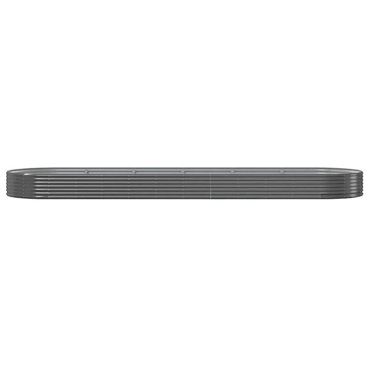Vidaxl plantenbak 523x140x36 cm gegalvaniseerd staal antracietkleurig