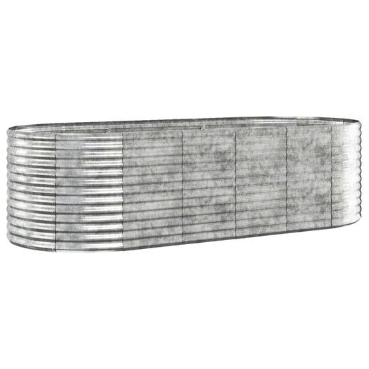 Vidaxl plantenbak 249x100x68 cm gegalvaniseerd staal zilverkleurig