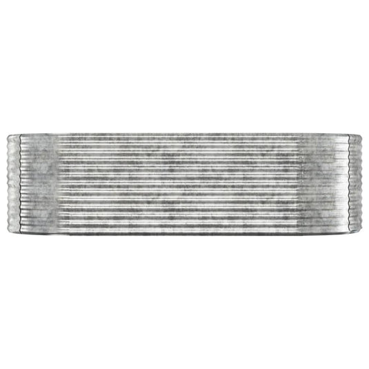 Vidaxl plantenbak 249x100x68 cm gegalvaniseerd staal zilverkleurig