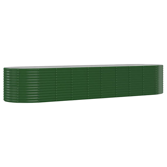 Vidaxl plantenbak 396x100x68 cm gegalvaniseerd staal groen