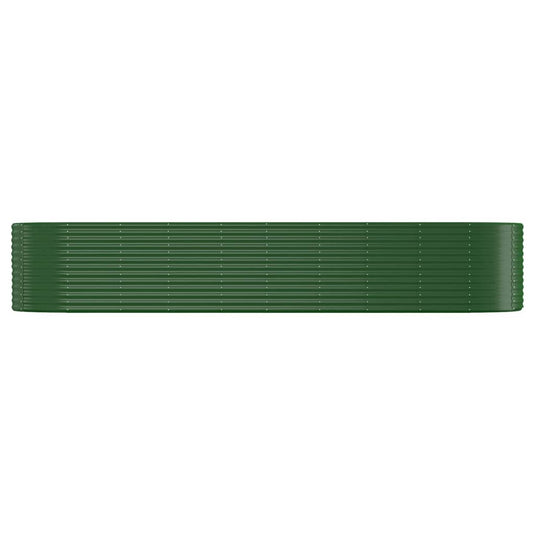 Vidaxl plantenbak 396x100x68 cm gegalvaniseerd staal groen