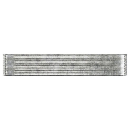 Vidaxl plantenbak 396x100x68 cm gegalvaniseerd staal zilverkleurig