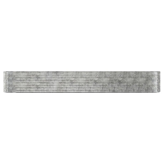 VidaXL Plantenbak 507x100x68 cm gepoedercoat staal zilverkleurig
