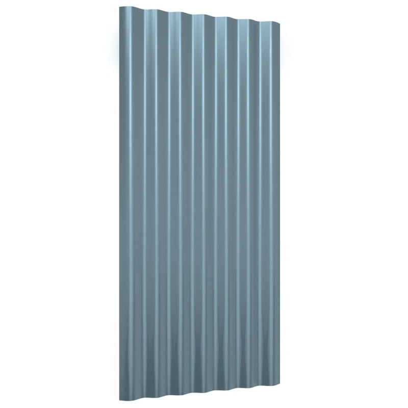 Afbeelding laden in galerijviewer, Vidaxl dakpanelen 36 st 80x36 cm gegalvaniseerd staal grijs
