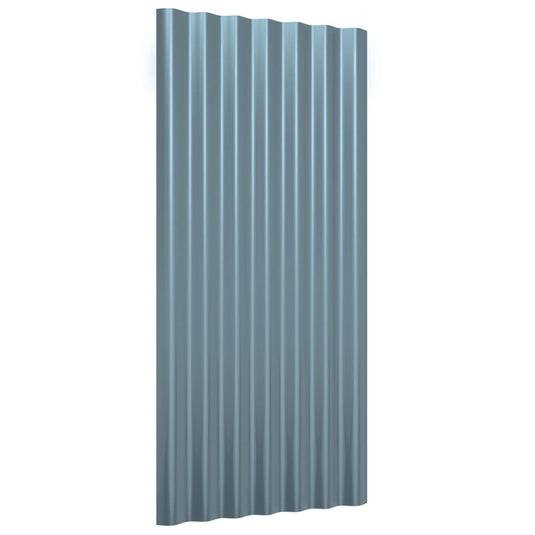 Vidaxl dakpanelen 36 st 80x36 cm gegalvaniseerd staal grijs