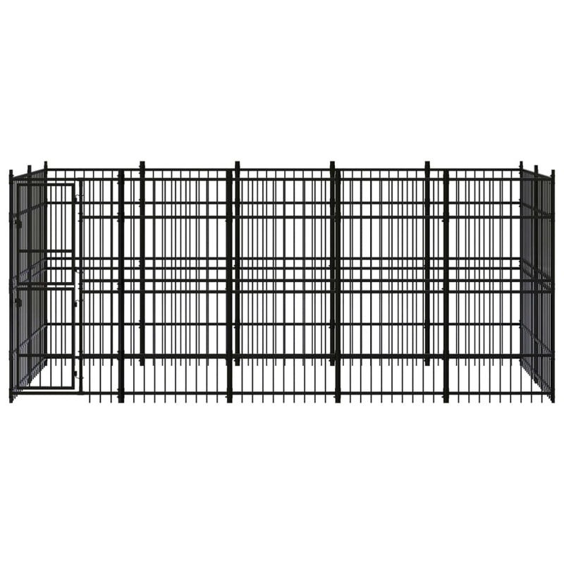 Afbeelding laden in galerijviewer, VidaXL Hondenkennel 9,22 m² staal
