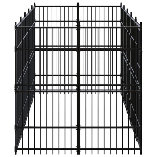 VidaXL Hondenkennel 9,22 m² staal