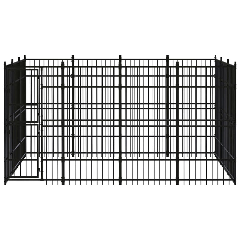 Afbeelding laden in galerijviewer, VidaXL Hondenkennel 11,06 m² staal
