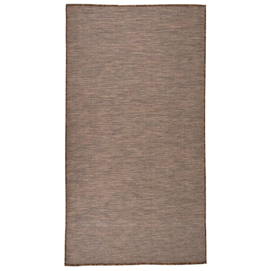 Vidaxl buitenkleed platgeweven 80x150 cm bruin