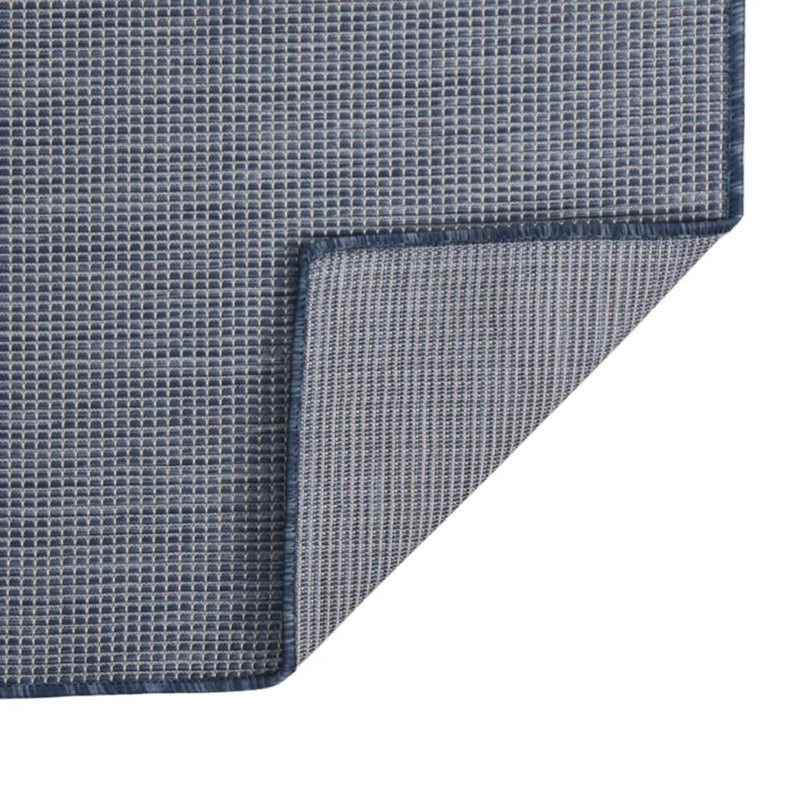 Afbeelding laden in galerijviewer, Vidaxl buitenkleed platgeweven 100x200 cm blauw
