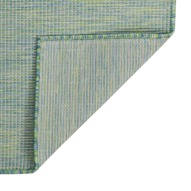 Afbeelding laden in galerijviewer, Vidaxl buitenkleed platgeweven 80x150 cm turquoise
