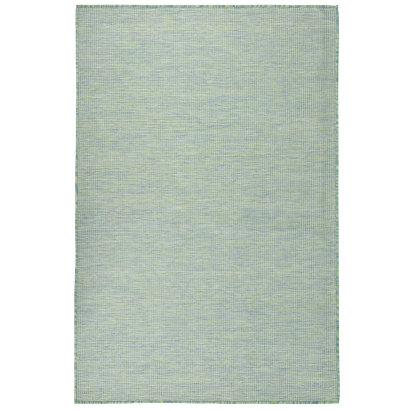 Afbeelding laden in galerijviewer, Vidaxl buitenkleed platgeweven 120x170 cm turquoise
