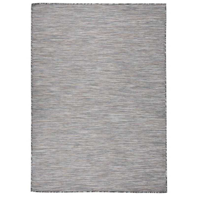Afbeelding laden in galerijviewer, Vidaxl buitenkleed platgeweven 200x280 cm bruin en blauw
